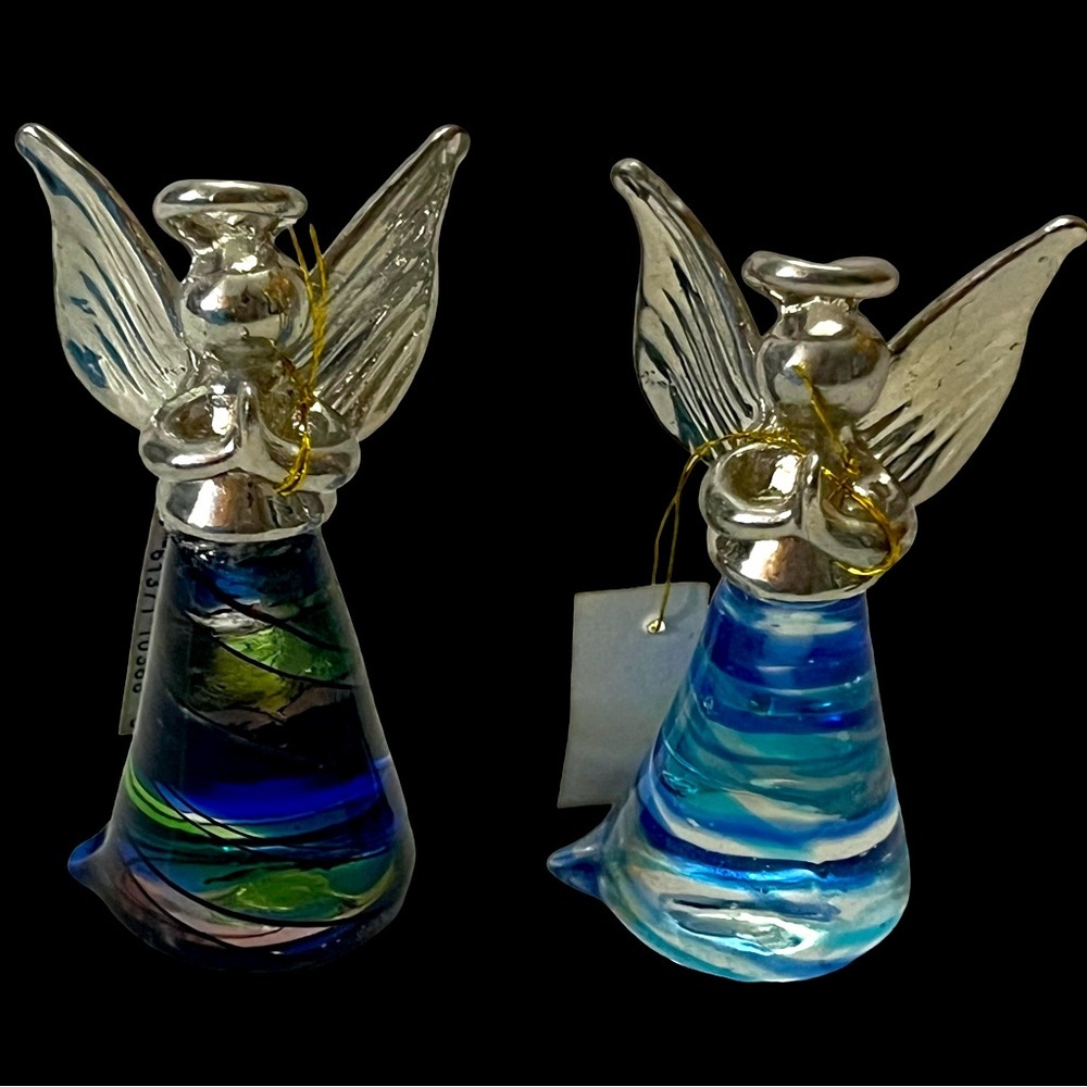 Stain Glass look Praying Angel Figurines, Small and Delicate Pieces